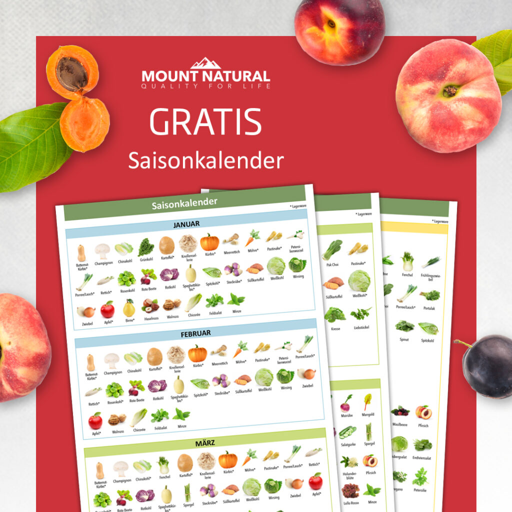 Saisonkalender für Gemüse und Obst - Mount Natural